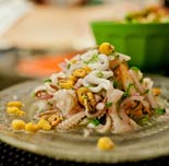 A Taco Sashimi challenged the term fusion as it combined a base made of mini-tacos and pickled salmon toping together with lime, soy and a decoration of bean sprouts and wasabi.